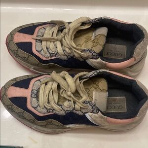 Gucci Sneakers - Pink, Blue, and Beige